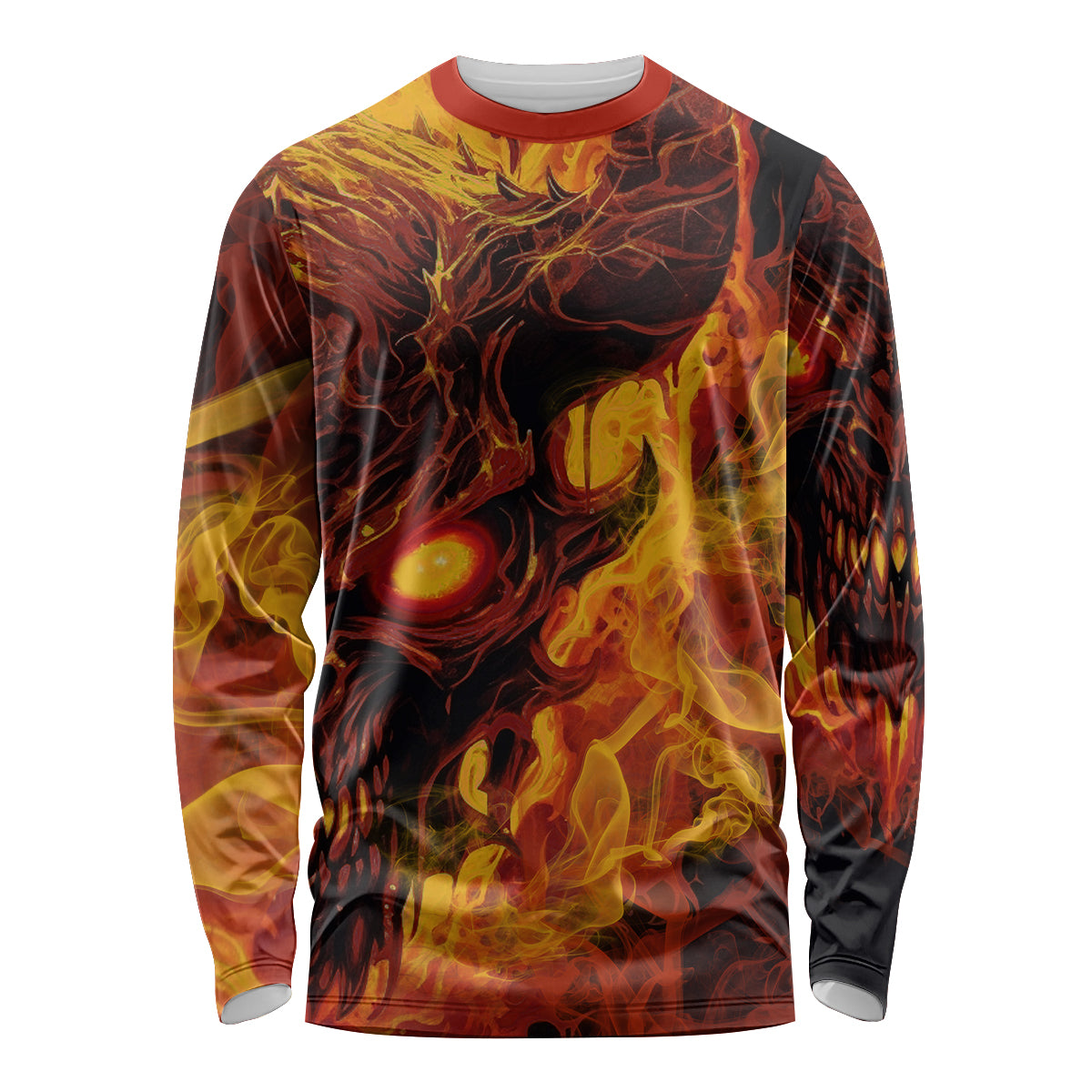 Fire Skull Long Sleeve Shirt You inspire my Inner serial Killed - Wonder Print Shop