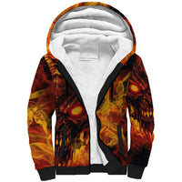 Fire Skull Sherpa Hoodie You inspire my Inner serial Killed - Wonder Print Shop