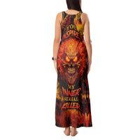Fire Skull Tank Maxi Dress You inspire my Inner serial Killed - Wonder Print Shop