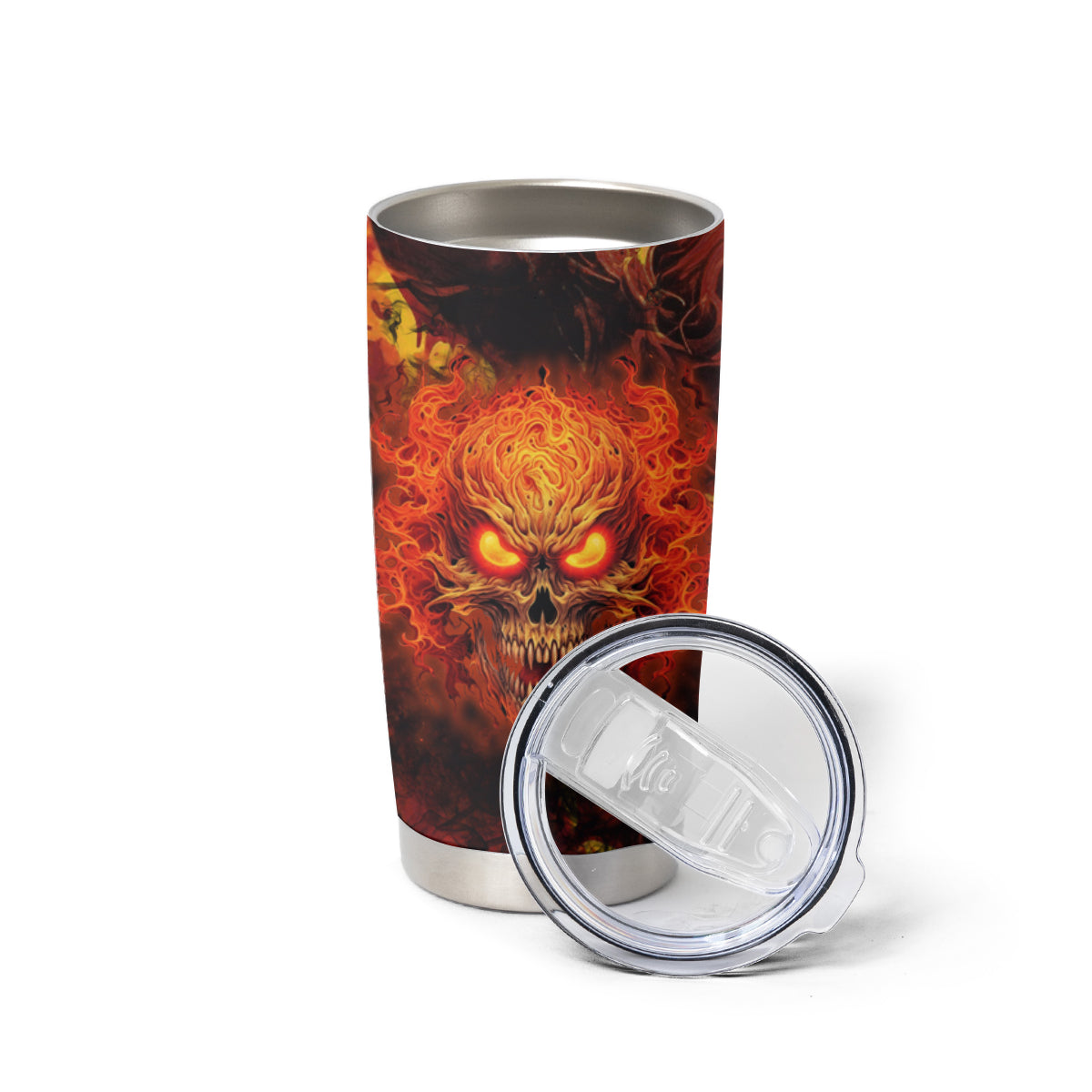 Fire Skull Tumbler Cup You inspire my Inner serial Killed - Wonder Print Shop