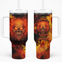 Fire Skull Tumbler With Handle You inspire my Inner serial Killed - Wonder Print Shop