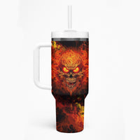 Fire Skull Tumbler With Handle You inspire my Inner serial Killed - Wonder Print Shop