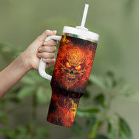 Fire Skull Tumbler With Handle You inspire my Inner serial Killed - Wonder Print Shop