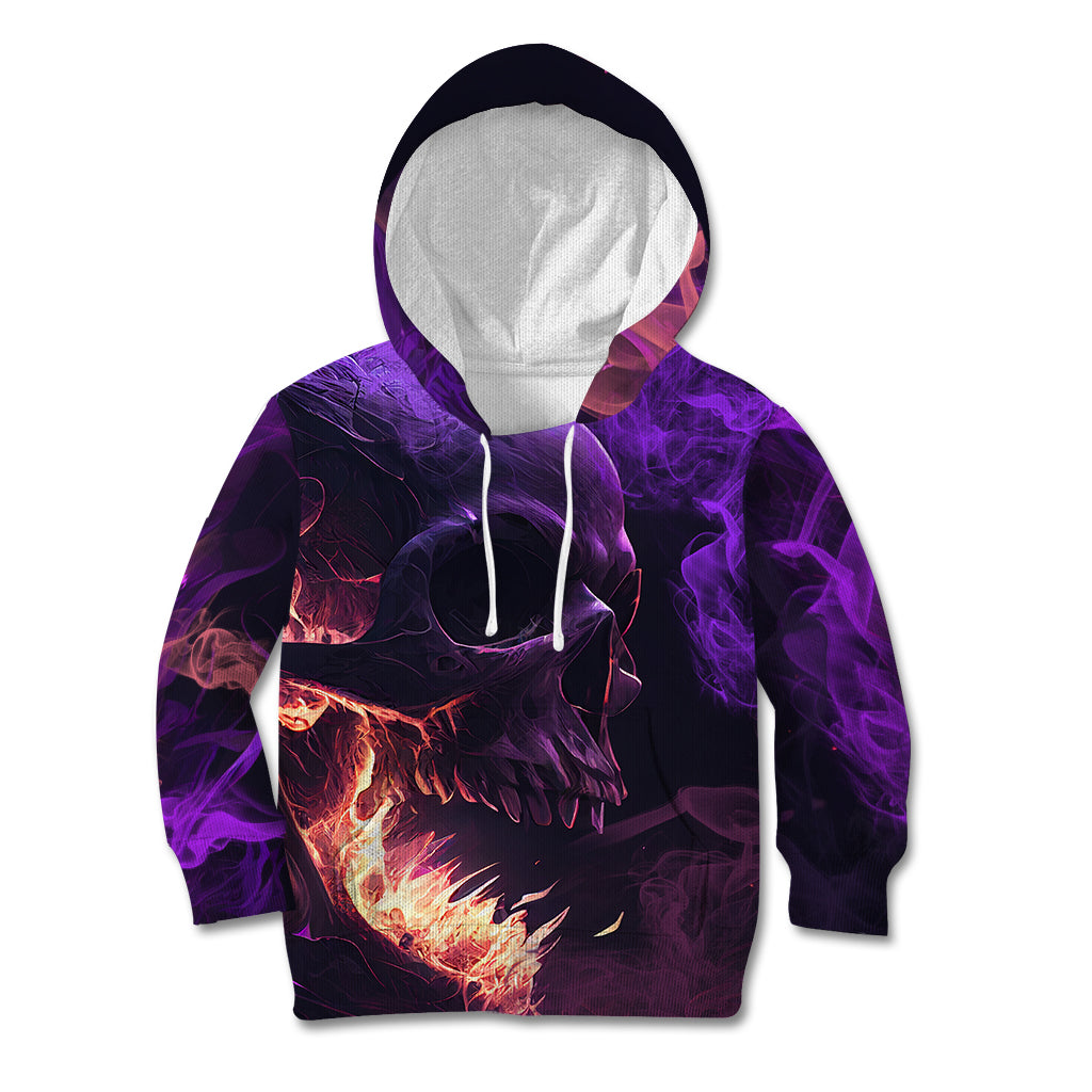 Fire Skull Kid Hoodie The Only Thing That Can Stop Me Is Me - Wonder Print Shop