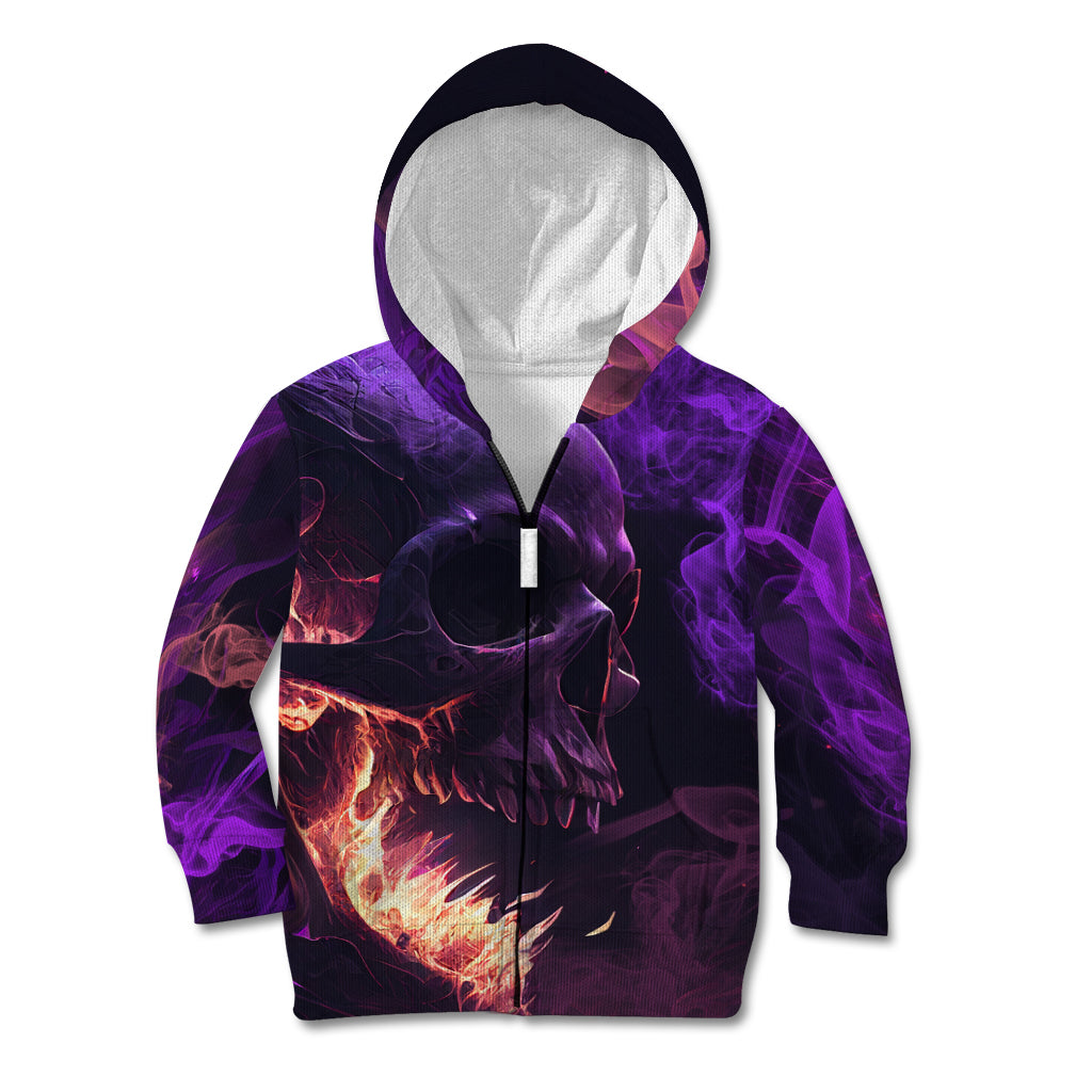Fire Skull Kid Hoodie The Only Thing That Can Stop Me Is Me - Wonder Print Shop