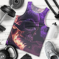 Fire Skull Men Tank Top The Only Thing That Can Stop Me Is Me - Wonder Print Shop