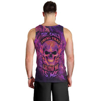 Fire Skull Men Tank Top The Only Thing That Can Stop Me Is Me - Wonder Print Shop