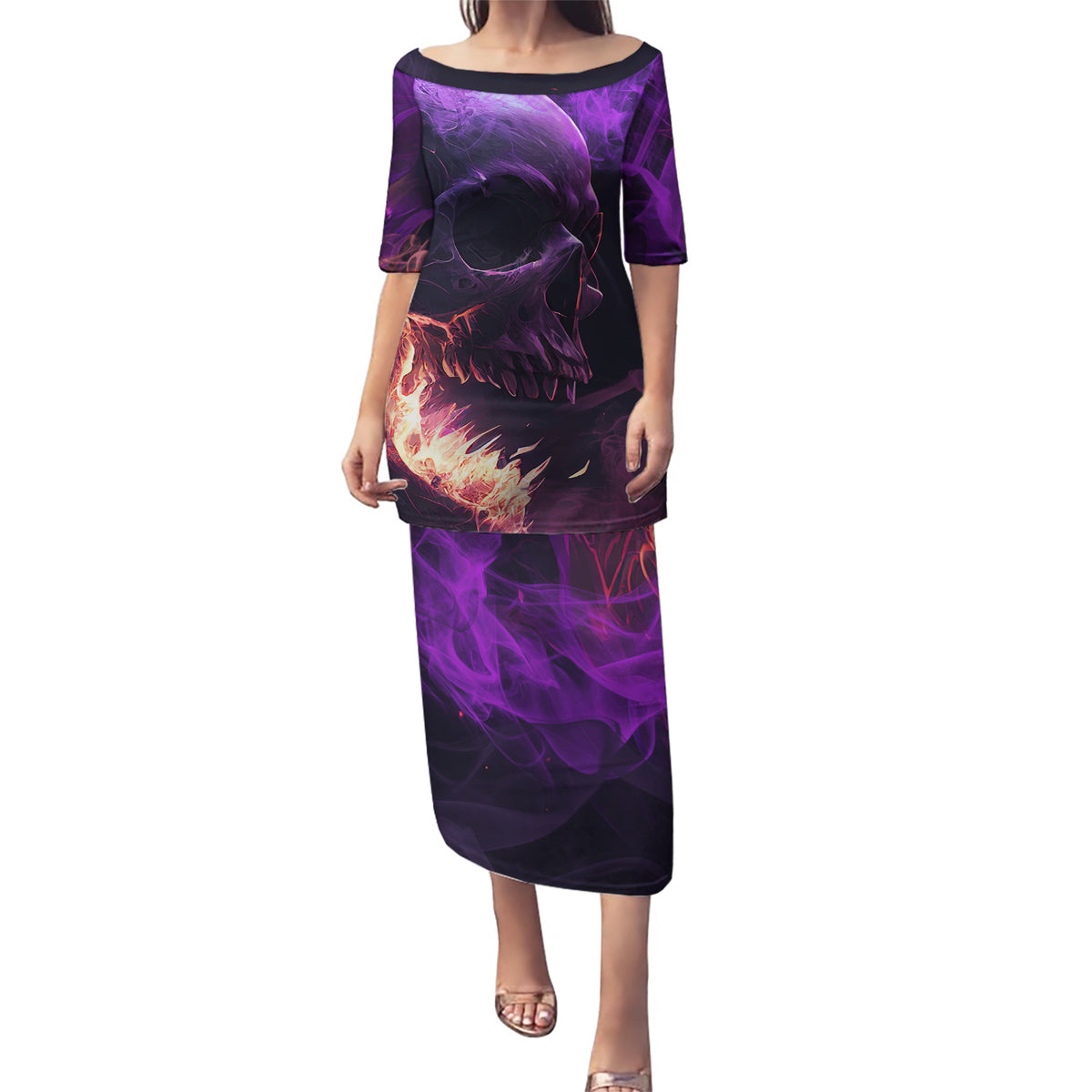 Fire Skull Puletasi The Only Thing That Can Stop Me Is Me - Wonder Print Shop