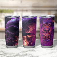 Fire Skull Tumbler Cup The Only Thing That Can Stop Me Is Me - Wonder Print Shop