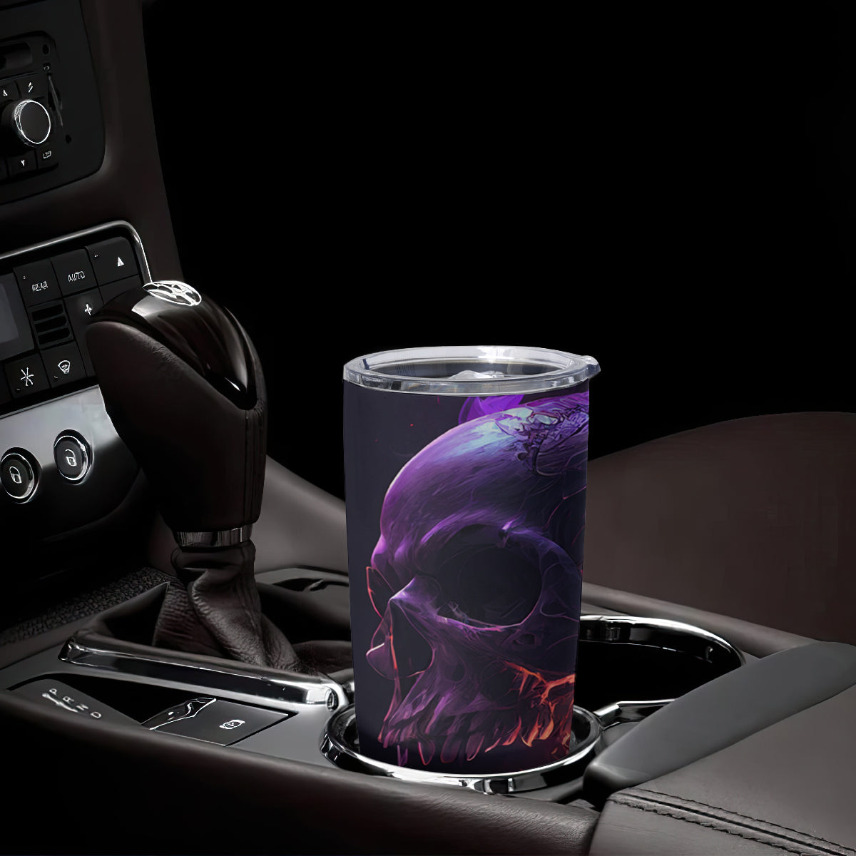 Fire Skull Tumbler Cup The Only Thing That Can Stop Me Is Me - Wonder Print Shop