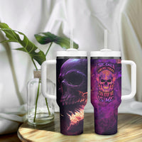 Fire Skull Tumbler With Handle The Only Thing That Can Stop Me Is Me - Wonder Print Shop