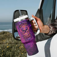 Fire Skull Tumbler With Handle The Only Thing That Can Stop Me Is Me - Wonder Print Shop
