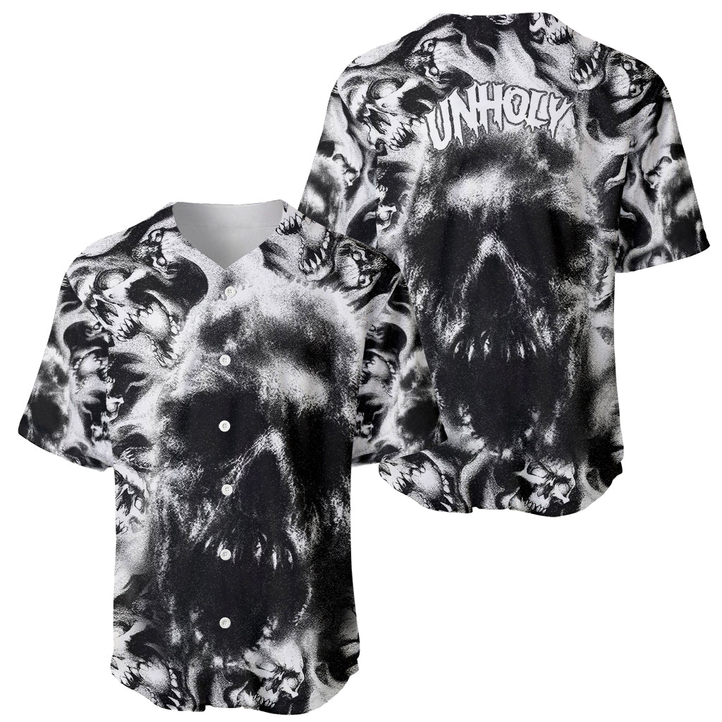 Skull Baseball Jersey Inequitable Spirit - Wonder Print Shop