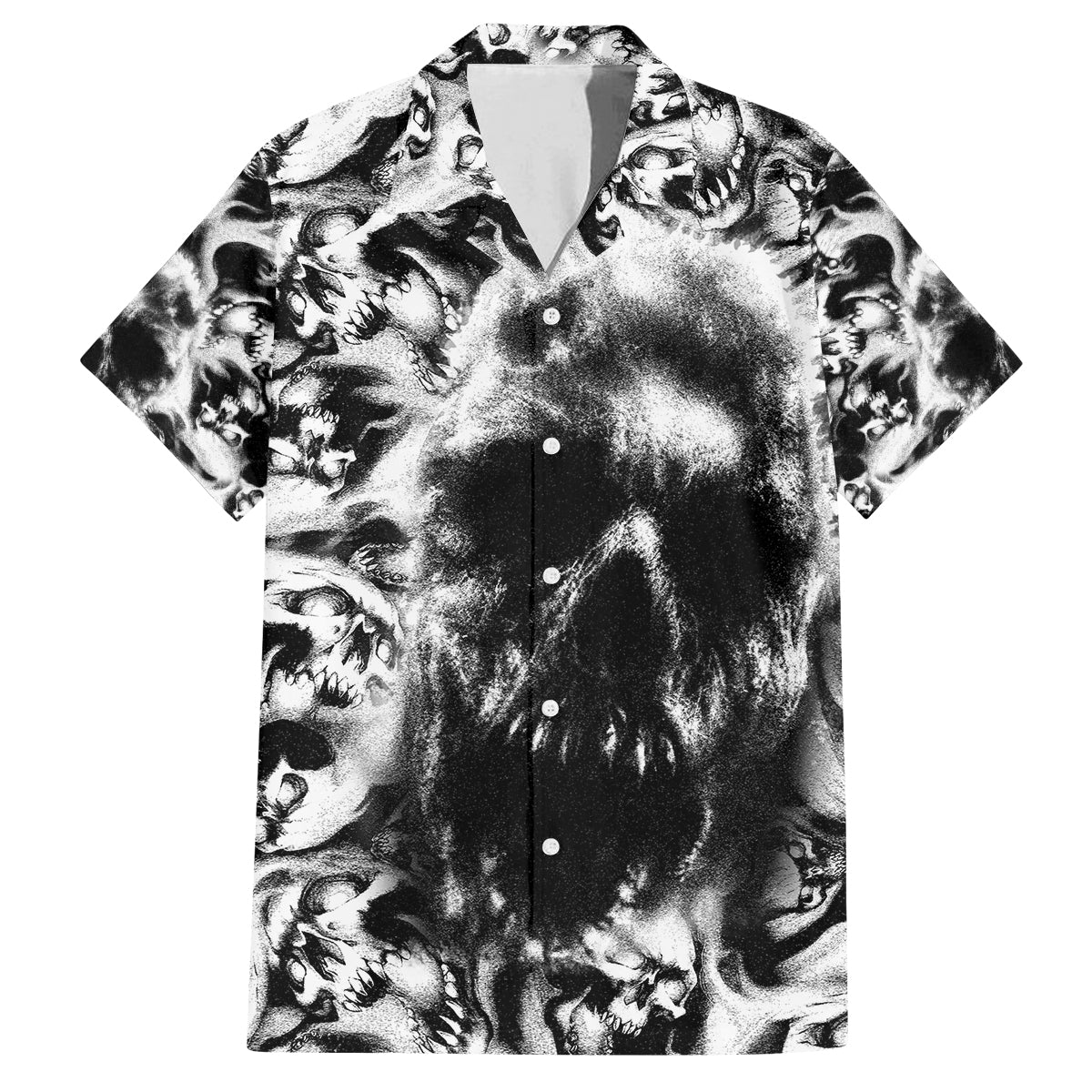 Skull Family Matching Long Sleeve Bodycon Dress and Hawaiian Shirt Inequitable Spirit - Wonder Print Shop