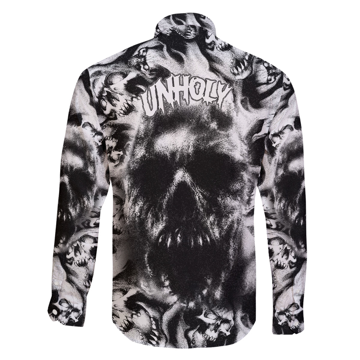 Skull Family Matching Long Sleeve Bodycon Dress and Hawaiian Shirt Inequitable Spirit - Wonder Print Shop