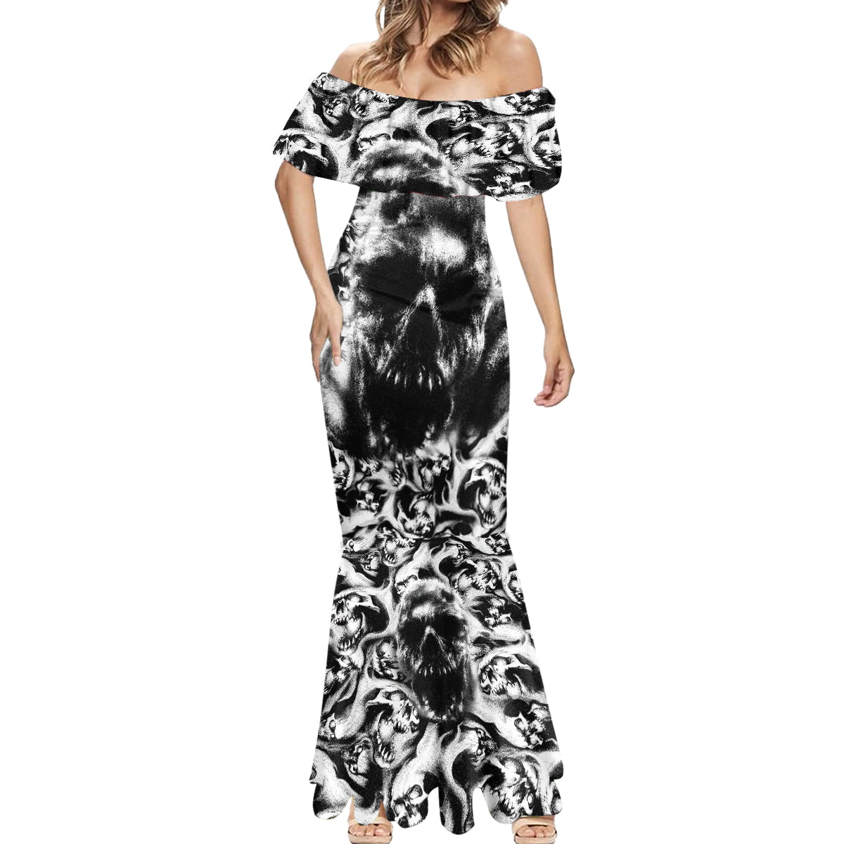 Skull Mermaid Dress Inequitable Spirit - Wonder Print Shop