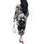 Skull Off The Shoulder Long Sleeve Dress Inequitable Spirit - Wonder Print Shop