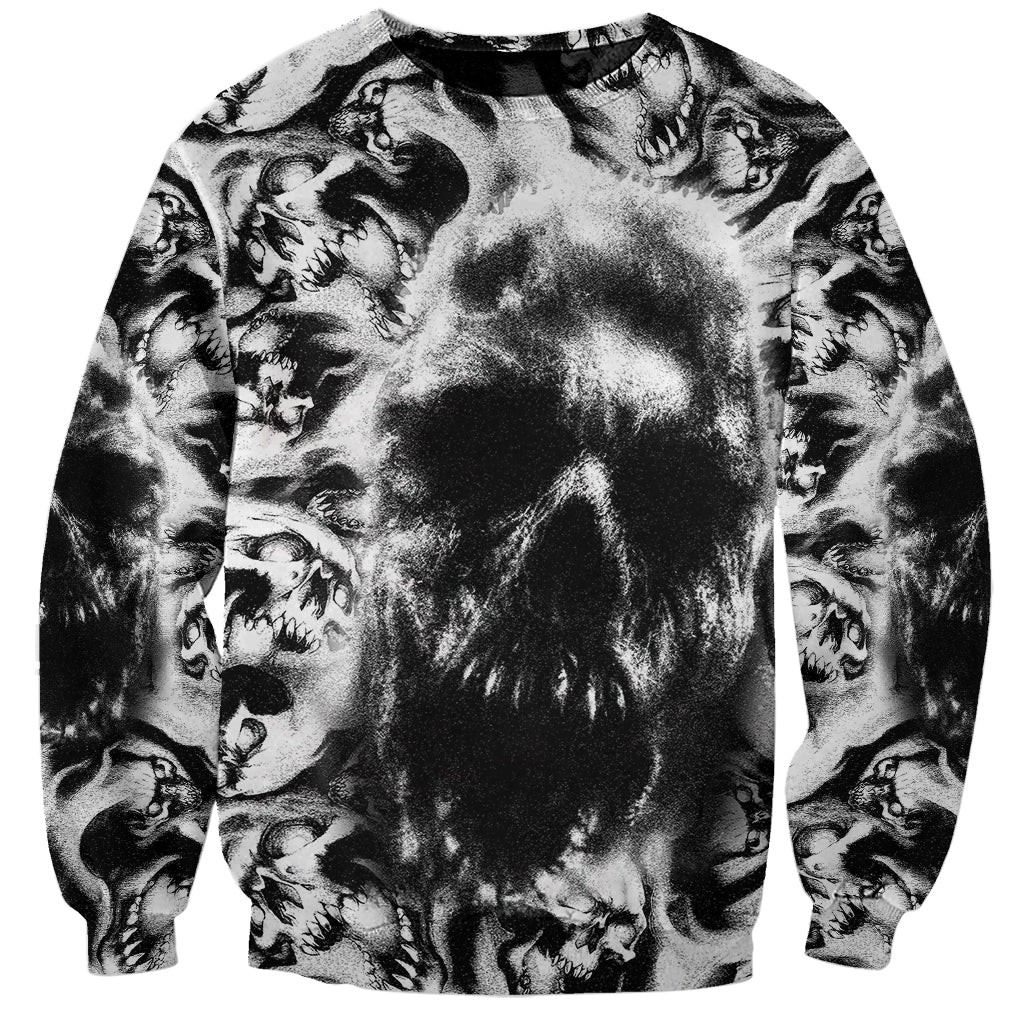 Skull Sweatshirt Inequitable Spirit - Wonder Print Shop