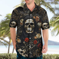 Skull Roses Hawaiian Shirt Never Say Die - Wonder Print Shop