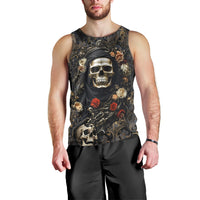 Skull Roses Men Tank Top Never Say Die - Wonder Print Shop
