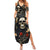 Skull Roses Summer Maxi Dress Never Say Die - Wonder Print Shop