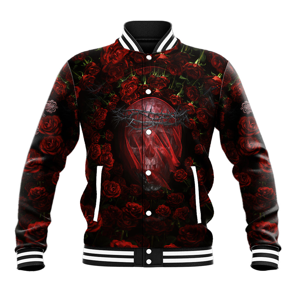 Skull Roses Baseball Jacket You Are Not Hard To Love - Wonder Print Shop