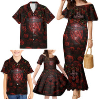 Skull Roses Family Matching Mermaid Dress and Hawaiian Shirt You Are Not Hard To Love - Wonder Print Shop