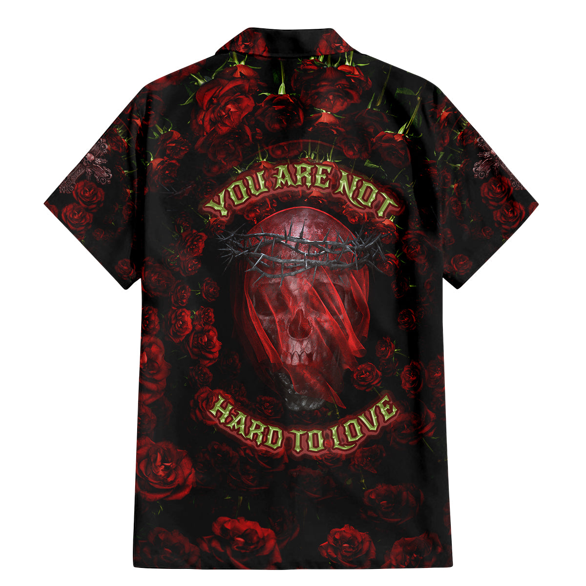 Skull Roses Family Matching Mermaid Dress and Hawaiian Shirt You Are Not Hard To Love - Wonder Print Shop