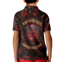Skull Roses Kid Polo Shirt You Are Not Hard To Love - Wonder Print Shop