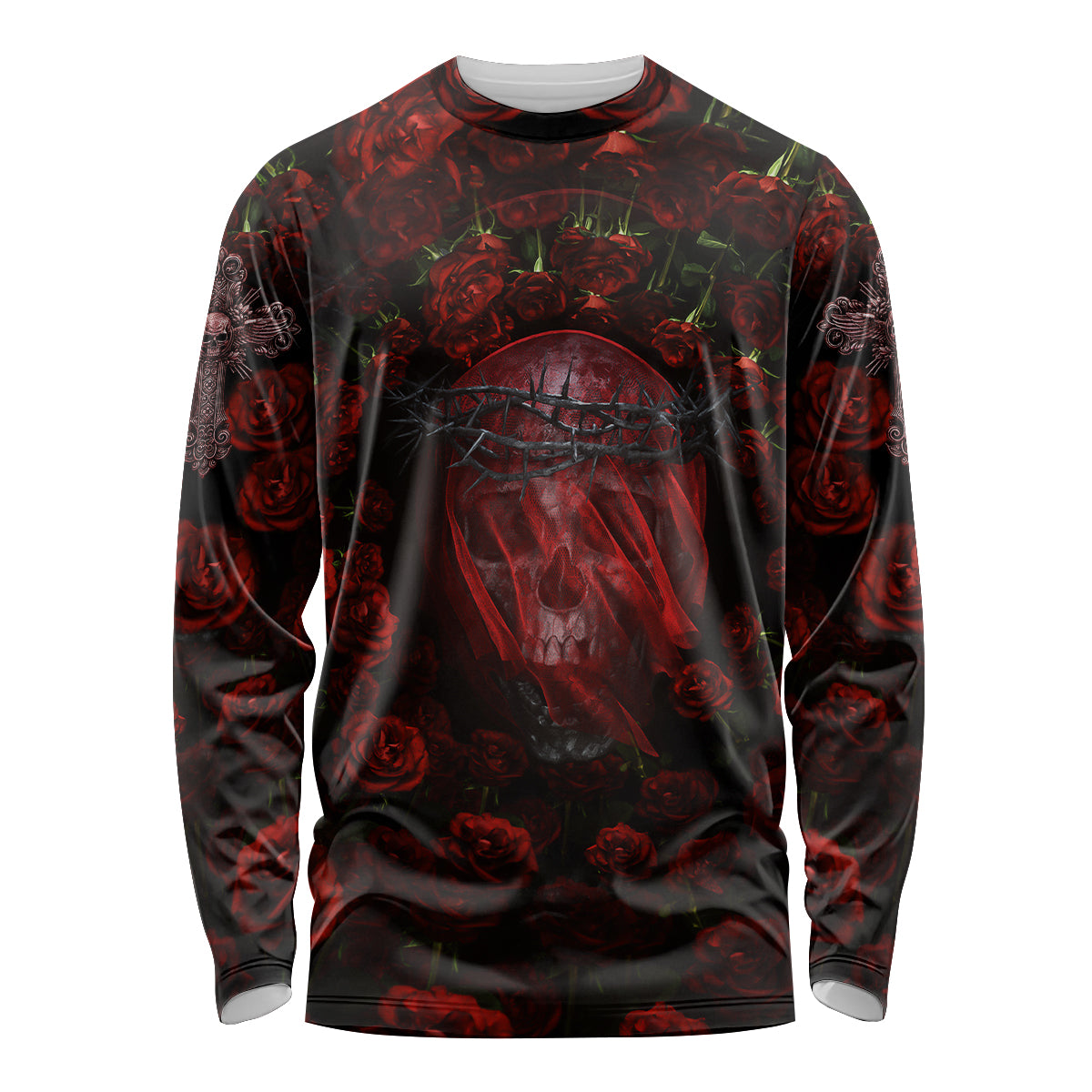 Skull Roses Long Sleeve Shirt You Are Not Hard To Love - Wonder Print Shop