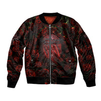 Skull Roses Sleeve Zip Bomber Jacket You Are Not Hard To Love - Wonder Print Shop