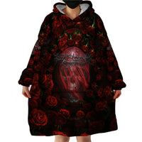 Skull Roses Wearable Blanket Hoodie You Are Not Hard To Love - Wonder Print Shop