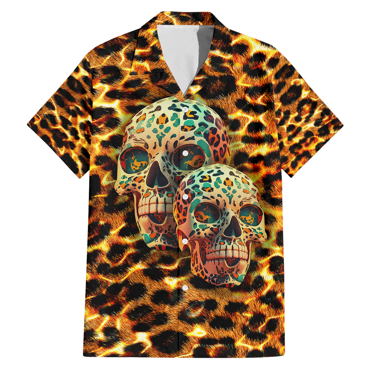 Leopard Skull Family Matching Mermaid Dress and Hawaiian Shirt Dead Inside - Wonder Print Shop
