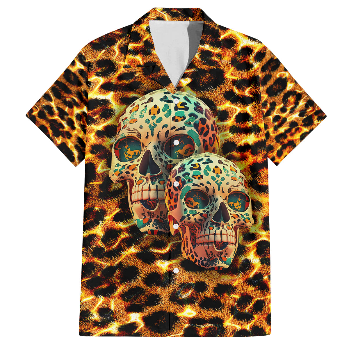 Leopard Skull Family Matching Off Shoulder Maxi Dress and Hawaiian Shirt Dead Inside - Wonder Print Shop