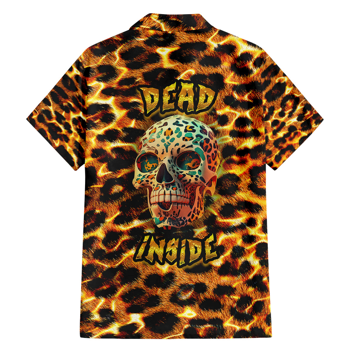 Leopard Skull Family Matching Off Shoulder Maxi Dress and Hawaiian Shirt Dead Inside - Wonder Print Shop