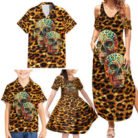 Leopard Skull Family Matching Summer Maxi Dress and Hawaiian Shirt Dead Inside - Wonder Print Shop