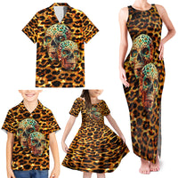 Leopard Skull Family Matching Tank Maxi Dress and Hawaiian Shirt Dead Inside - Wonder Print Shop