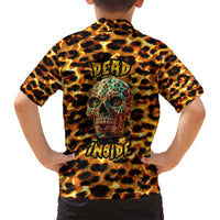 Leopard Skull Hawaiian Shirt Dead Inside - Wonder Print Shop