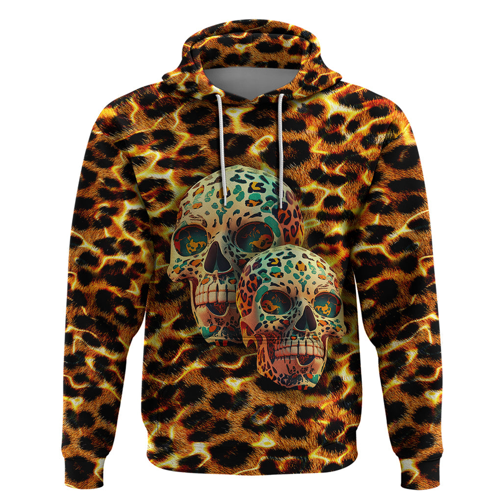 Leopard Skull Hoodie Dead Inside - Wonder Print Shop