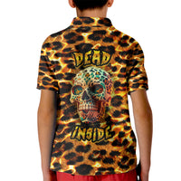 Leopard Skull Kid Polo Shirt Dead Inside - Wonder Print Shop