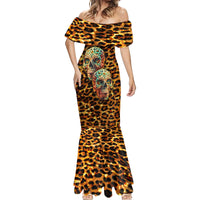Leopard Skull Mermaid Dress Dead Inside - Wonder Print Shop