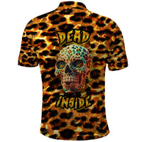 Leopard Skull Polo Shirt Dead Inside - Wonder Print Shop
