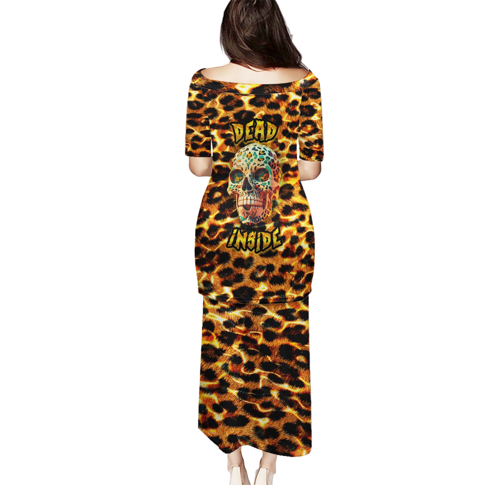 Leopard Skull Puletasi Dead Inside - Wonder Print Shop