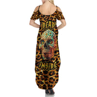 Leopard Skull Summer Maxi Dress Dead Inside - Wonder Print Shop