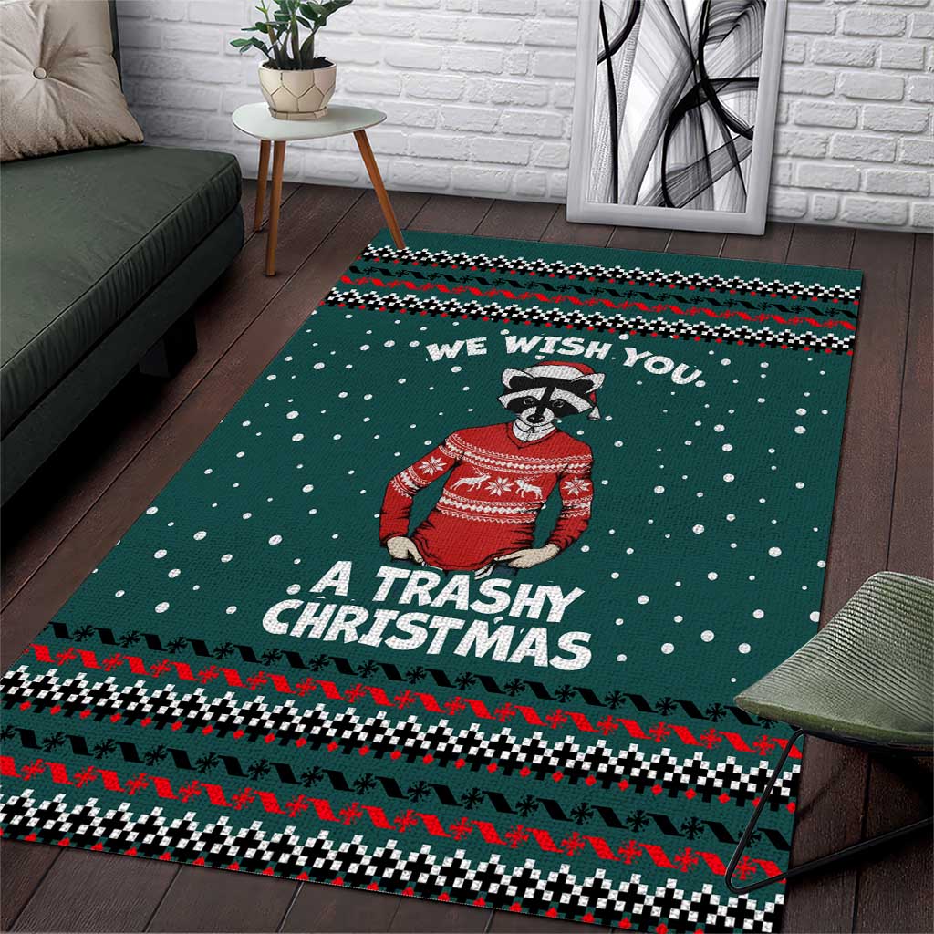A Trashy Christmas Area Rug Xmas Holiday Patterns - Wonder Print Shop