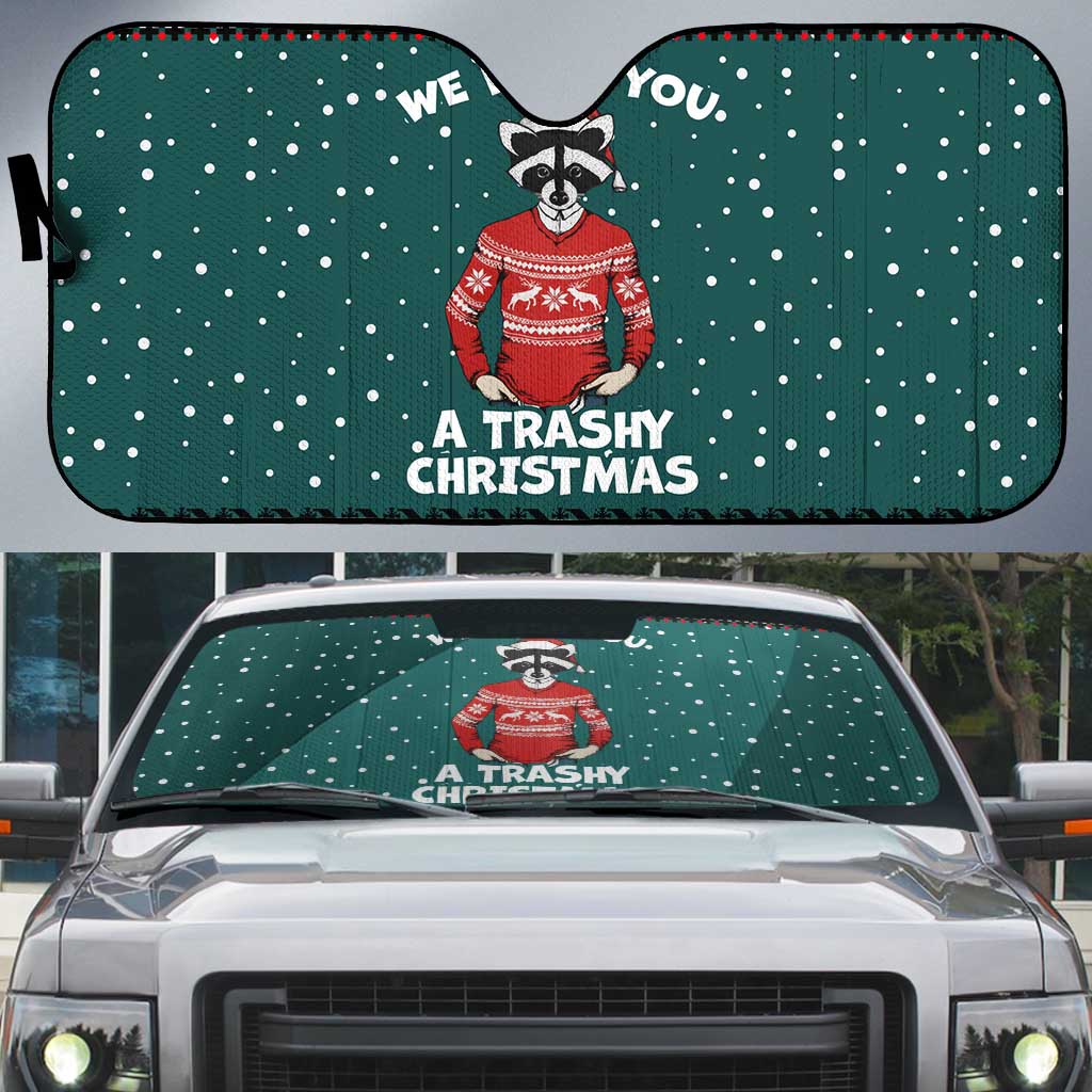A Trashy Christmas Auto Sun Shade Xmas Holiday Patterns - Wonder Print Shop