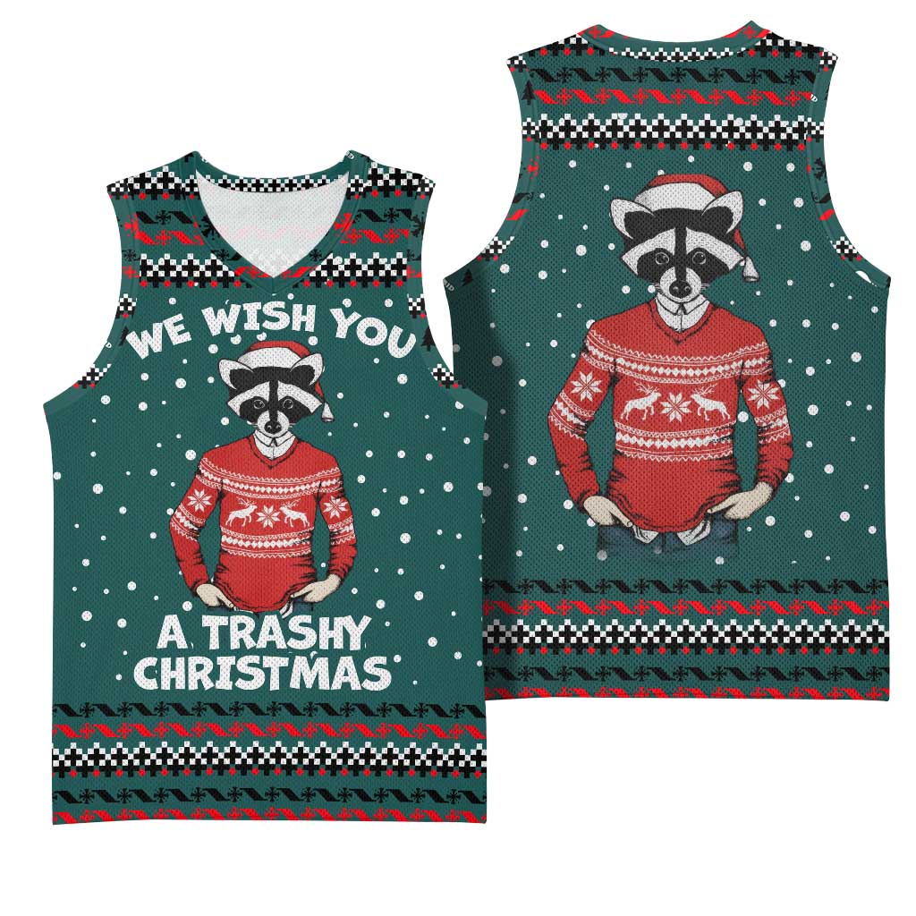 A Trashy Christmas Basketball Jersey Xmas Holiday Patterns - Wonder Print Shop