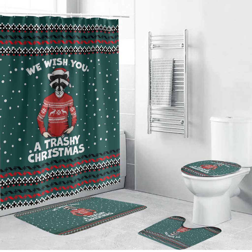 A Trashy Christmas Bathroom Set Xmas Holiday Patterns - Wonder Print Shop