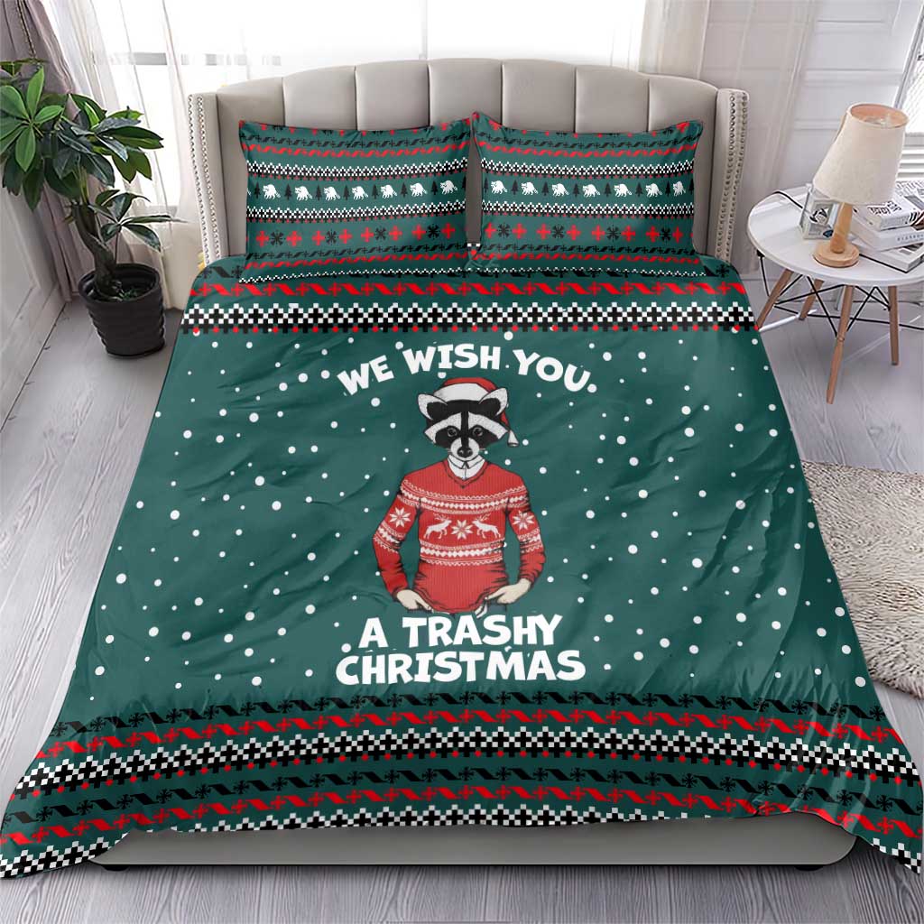 A Trashy Christmas Bedding Set Xmas Holiday Patterns - Wonder Print Shop