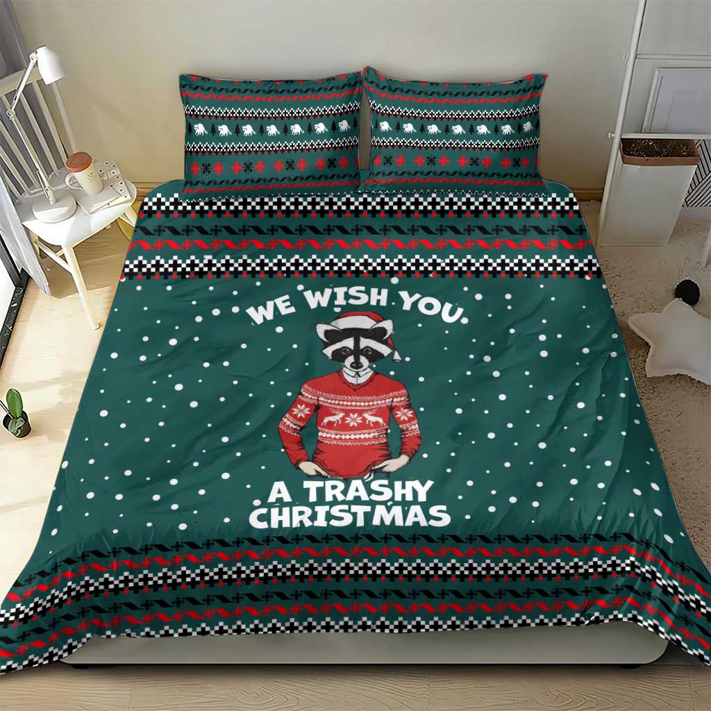 A Trashy Christmas Bedding Set Xmas Holiday Patterns - Wonder Print Shop